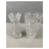 2 Glass Vases