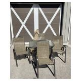 Patio Table w Chairs & Umbrella
