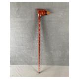 Hand Carved Cardinal Walking Cane