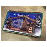 Wooden Creche for Nativity Scene