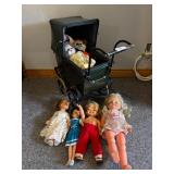 Doll Pram with Dolls