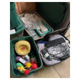 Three Bins of Knitting Yarn