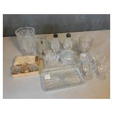 Assorted Cut Glass and Crystal Pieces