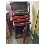 Delta Metal Tool Box on Casters w/ Contents