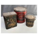 Trio of Vintage Guelph Advertising Tins