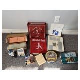 Baseball Cards, Tin, Binders, & Ball