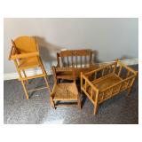 Doll Chairs and Crib