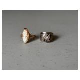 Pair of Gold 10K + 14K Rings