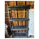 Plastic Shelving + Pair of Plastic Jerry Cans
