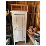 Painted Jam Cupboard + Miniature Greenhouse