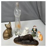 Group of Six Cat Collectible Figurines