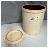 Five Gallon Stoneware Crock and Lid