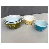 Assorted Vintage Pyrex Mixing Bowls