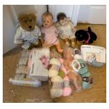 Bin of Dolls, Bears and Wool