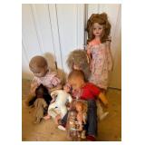 Bin of Assorted Dolls