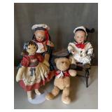 Box of Dolls, Doll Furniture, Teddy Bear