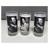 Three Pierre E. Trudeau Water Glasses