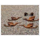 Carved Wooden Birds & Kiwis