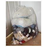 Bag of Assorted Yarn + Crafting Fleece