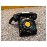 Monophone Black Desktop Rotary Telephone