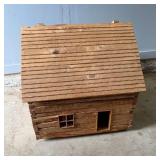 Log Cabin Doll House + Contents