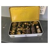 Tin of Brass + Metal Doll House Accessories