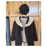 AJ Gervais Lambswool Jacket w/ Fur Trim, Hat