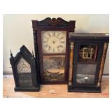 Three Antique Clocks for Parts