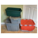 Assorted Storage Bins w/ Lids