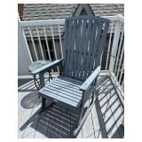 Outsunny Wooden Outdoor Rocking Chair + Table
