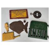 Group of Vintage Metal and Wood Items