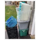 Assorted Storage Bins, Some w/ Lids