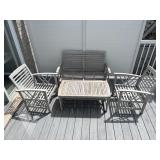 Safavieh Outdoor Wooden Outdoor Living Set