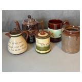 Five Pieces of Brown Pottery
