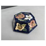 Vintage Floral Hexagon Trinket Box