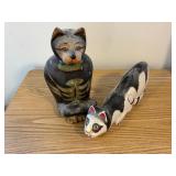 Two Wooden Cats