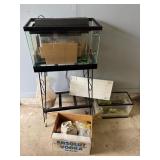 Aquarium Stand + Supplies, Well Used