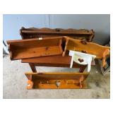 Small Wooden Table With Display Shelves