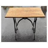 Side Table w/ Sewing Machine Base, Incomplete