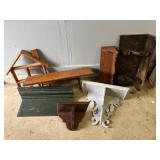 Assorted Wooden Clock/Display Shelves