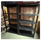 Two Plastic Storage Shelves