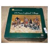 Lighted Christmas Village Scene