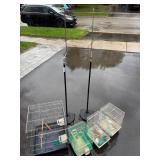 Four Bird Cages + Two Stands