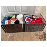 Two Boxes of Assorted Yarn + Projects