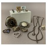 Grouping of Many Silver Vintage/Antique Jewelry Pi