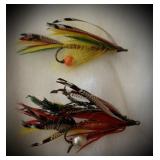 Rare Early Hand Tied Fly Brooches