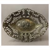 Gorgeous Silver over Copper Filigree Details Dish