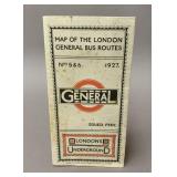 1927 General Map of London UK Bus Routes