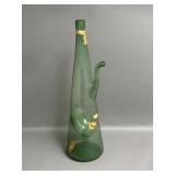 Vintage Italian Chianti Green Glass Wine Bottle