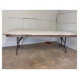 Long White Banquet Folding Table